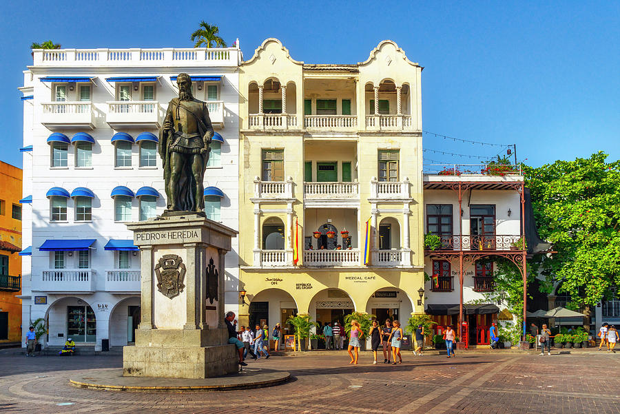 Square, Cartagena, Colombia Digital Art by Glowcam