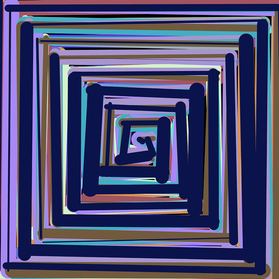 Square Spiral - Three Digital Art by REVAD David Riley