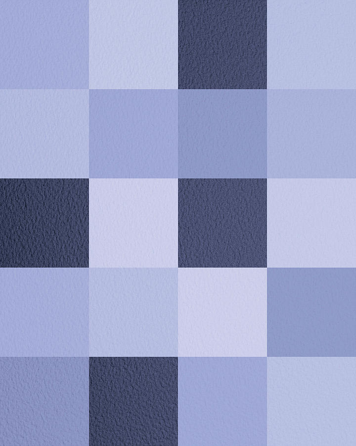 Squares Blue - Vertical Digital Art