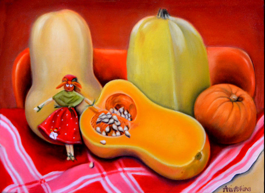 Still Life Painting - Squash Soup by Elizabeth Adkins Still Life Painting - Squash Soup by Elizabeth Adkins