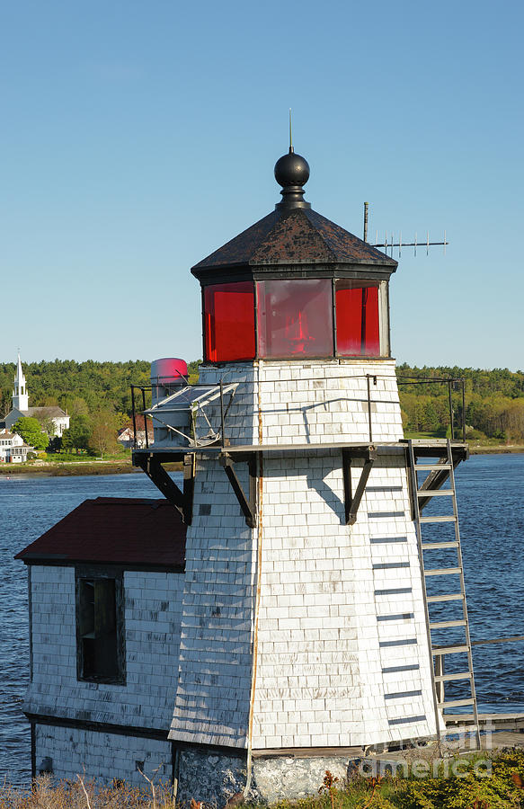 Architecture Photograph - Squirrel Point Light - Arrowsic Island Maine by Erin Paul Donovan