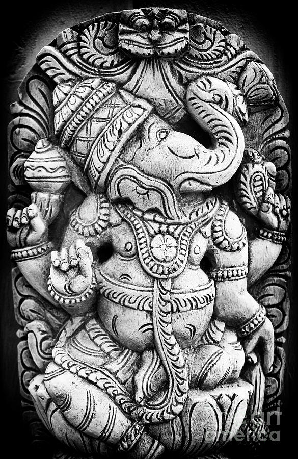 Black And White Photograph - Sri Ganesha Jai by Tim Gainey