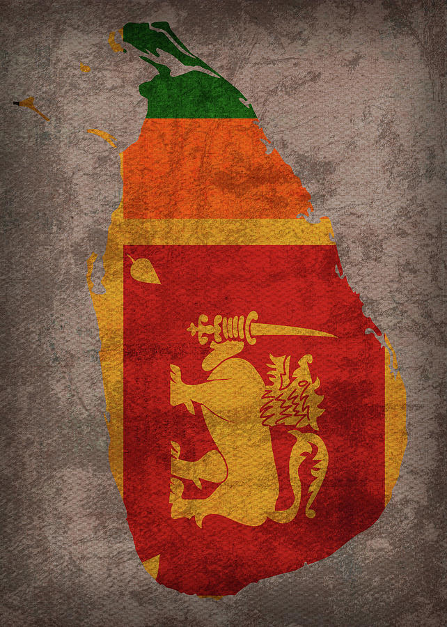Sri Lanka Fahne Landkarte - Nehru Memorial