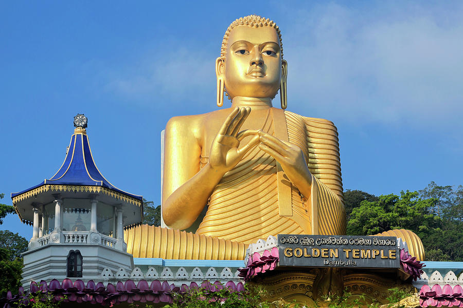 Sri Lanka, Dambulla, Golden Temple Digital Art by Paul Panayiotou