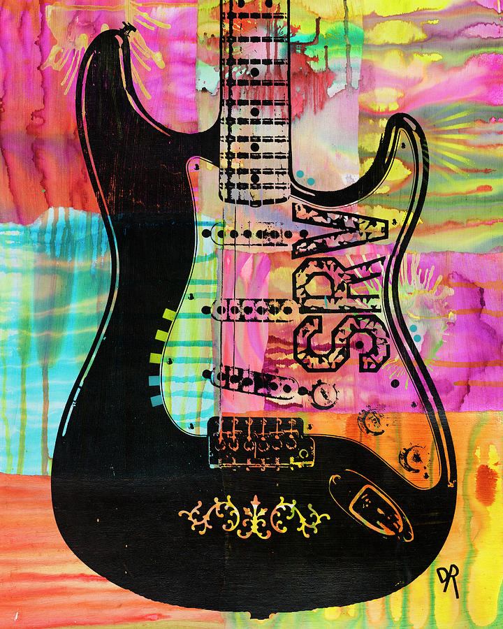 Dean Russo Mixed Media - Srv Guitar by Dean Russo- Exclusive