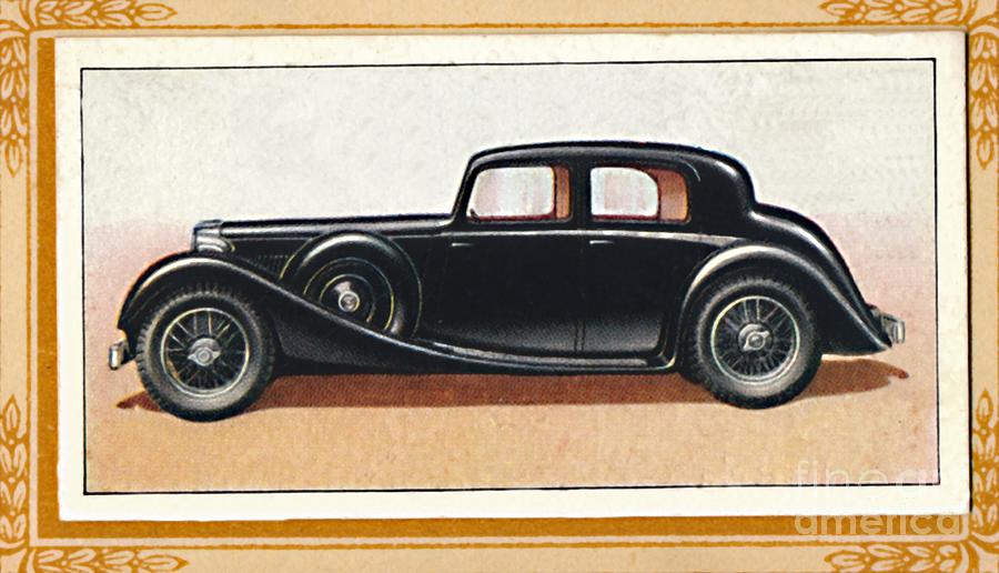 Ss Jaguar 2 12-litre Saloon, C1936 Drawing by Print Collector