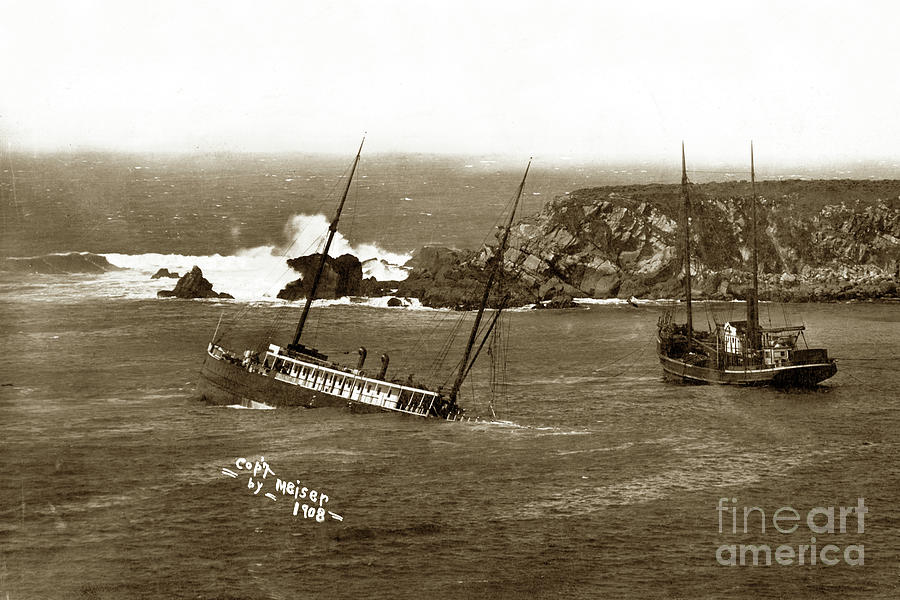 S. S. Pomona in Fort Ross Cove. March 17, 1908 by California Views Archives Mr Pat Hathaway Archives S. S. Pomona in Fort Ross Cove. March 17, 1908 by California Views Archives Mr Pat Hathaway Archives
