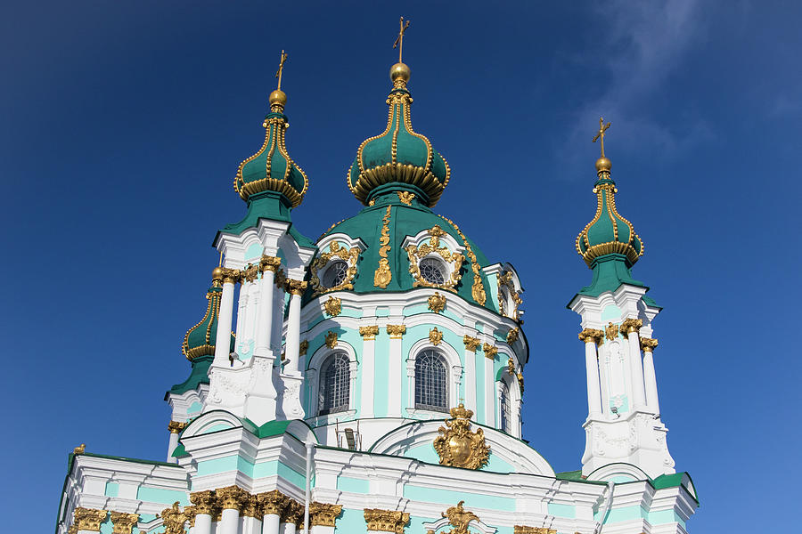 Architecture Photograph - St Andrews Church, Kiev, Ukraine by William Sutton