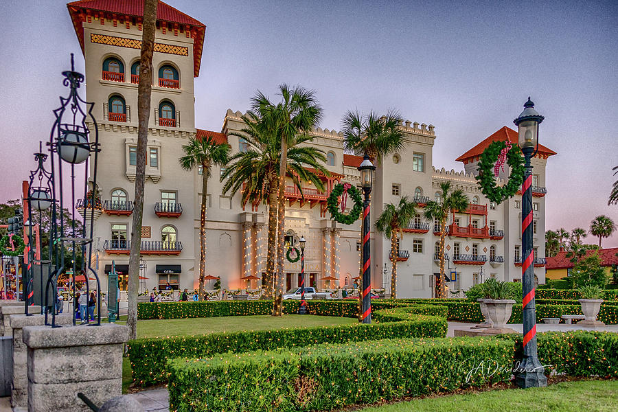 St. Augustine Downtown Christmas Photograph by Joseph Desiderio