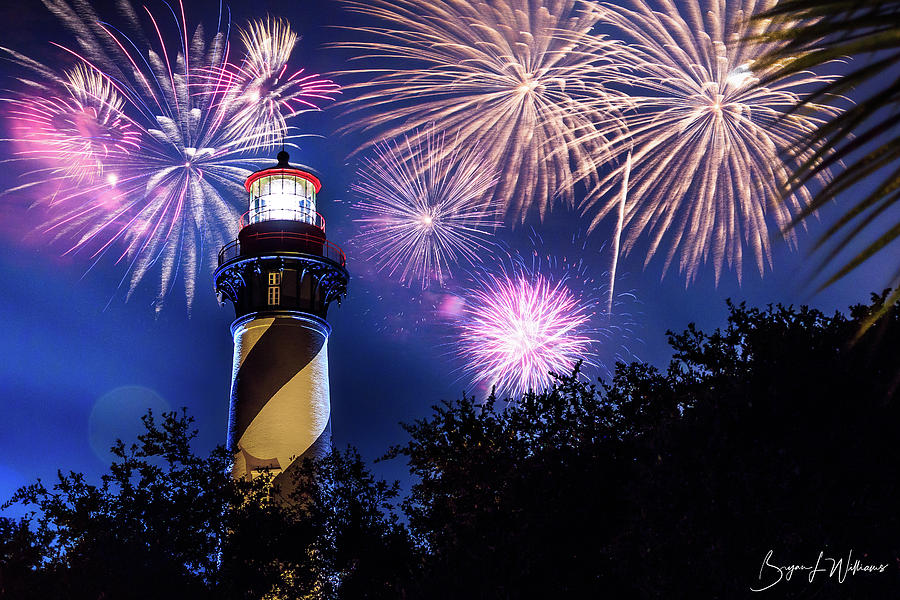 St Augustine Fireworks Photograph by Bryan Williams