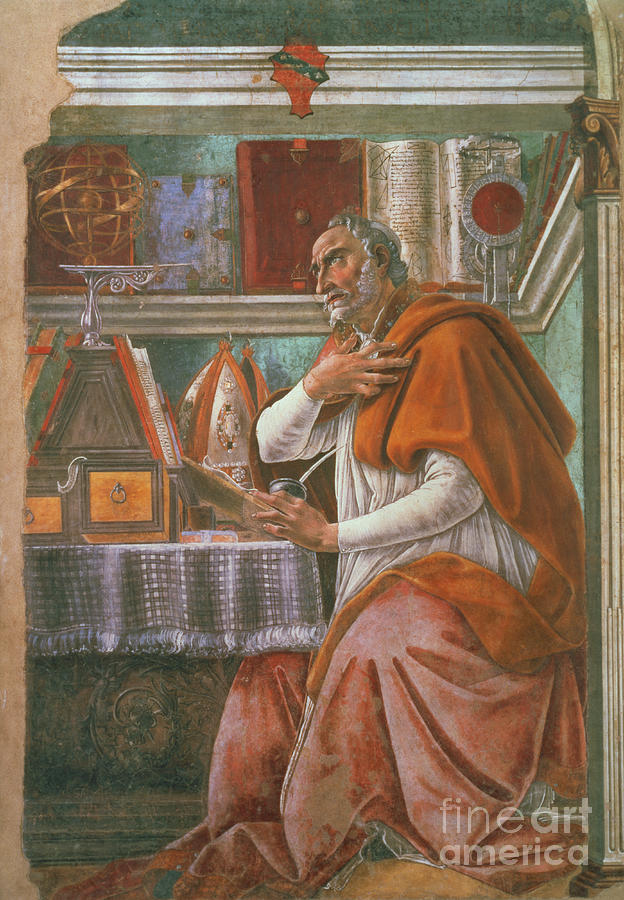 St Augustine In His Cell, C.1480 Painting by Sandro Botticelli
