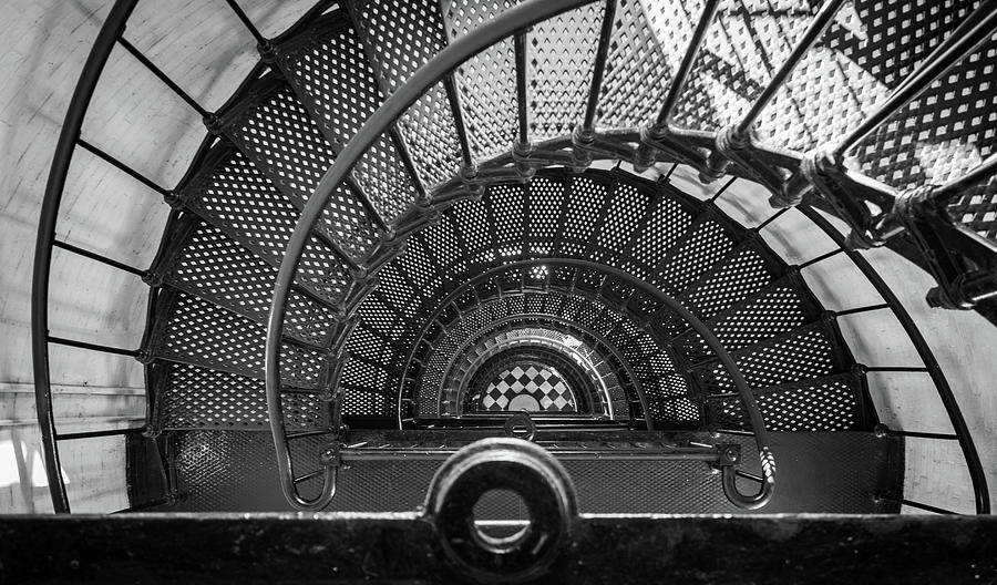 St Augustine Lighthouse Looking Down Photograph by David Hart