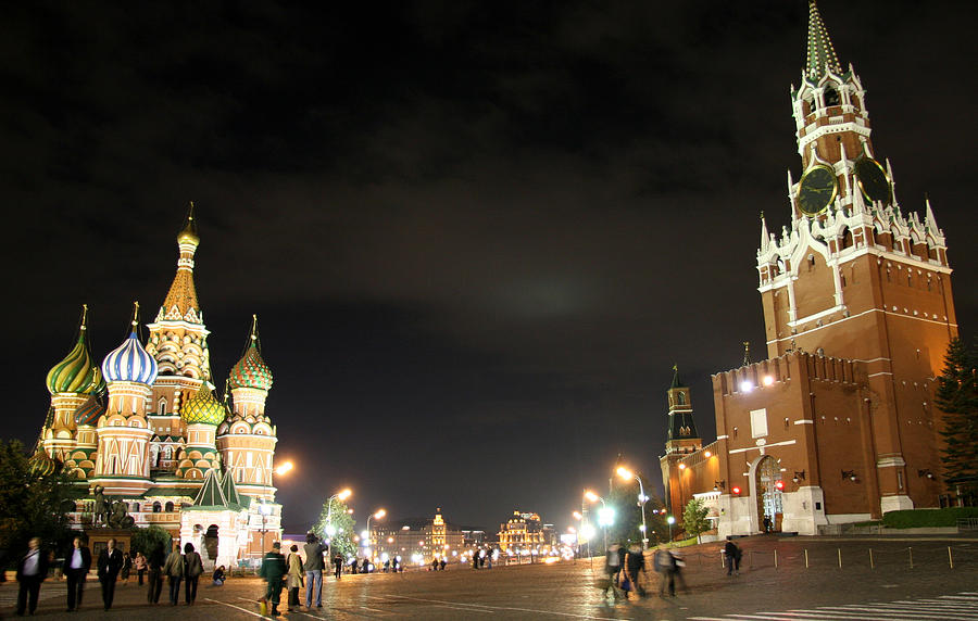 St. Basils & The Kremlin At Moscow - Photograph by Trekholidays