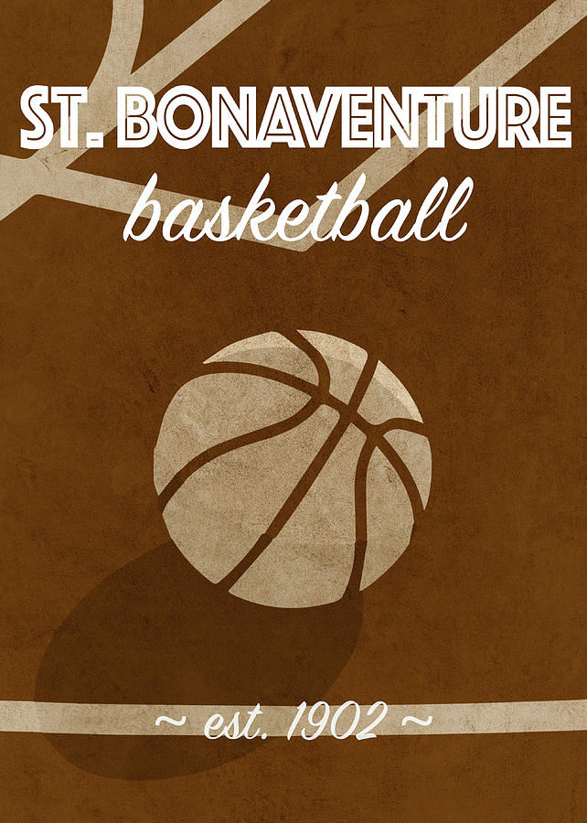 Basketball Mixed Media - St Bonaventure College Basketball Retro Vintage University Poster Series by Design Turnpike