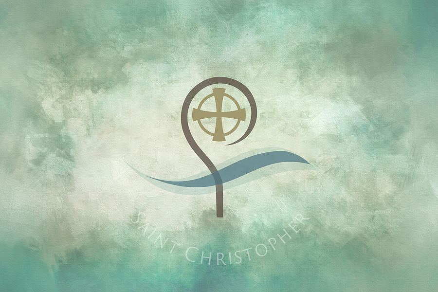 St. Christopher Logo Art 2 Digital Art by Terry Davis