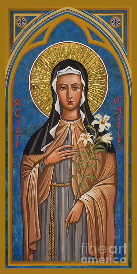 St. Clare of Assisi - JCCGRB Painting by Joan Cole