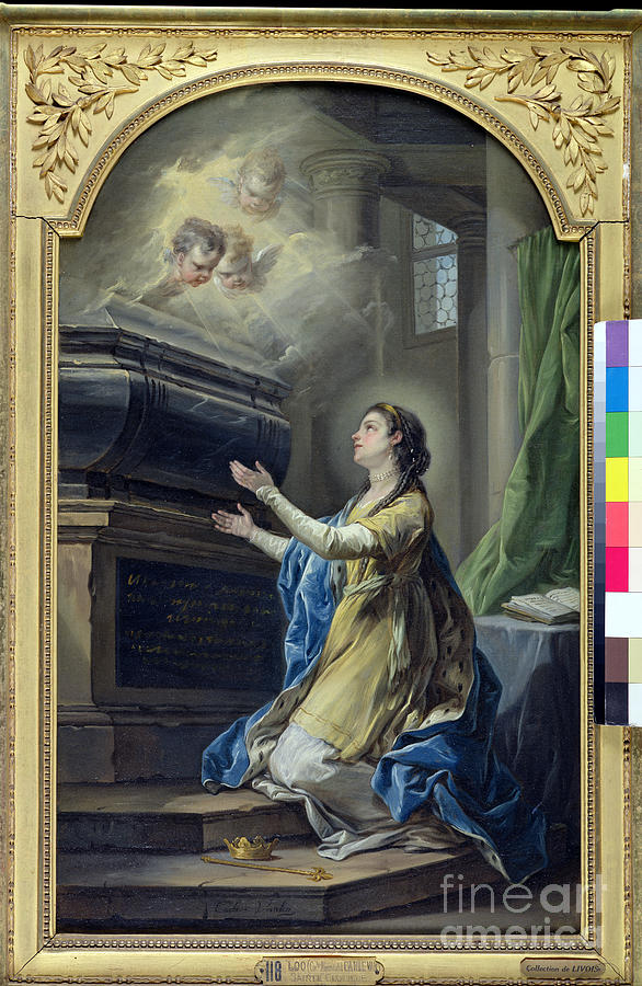 Angel Painting - St. Clotilda by Carle Van Loo