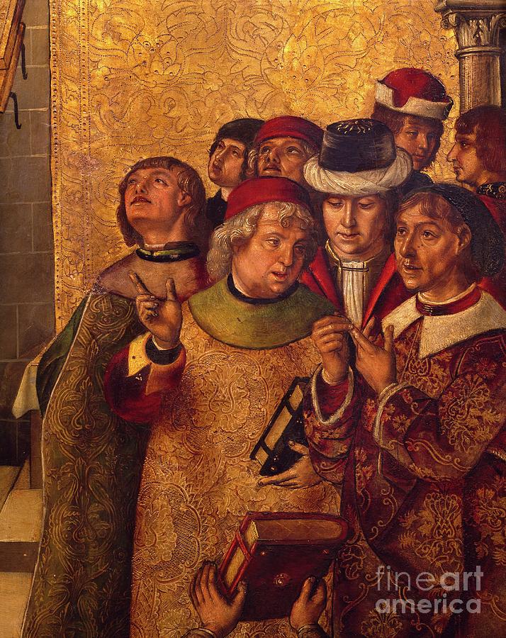 St Dominic De Guzman And Albigensians By Pedro Berruguete Painting by Pedro Berruguete
