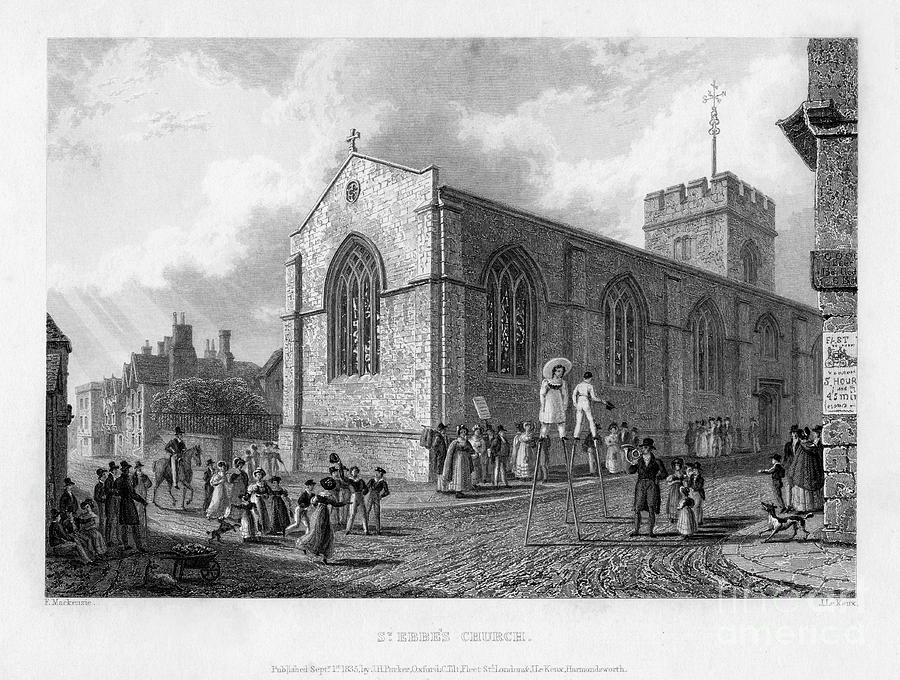St Ebbes Church, Oxford, 1835.artist Drawing by Print Collector