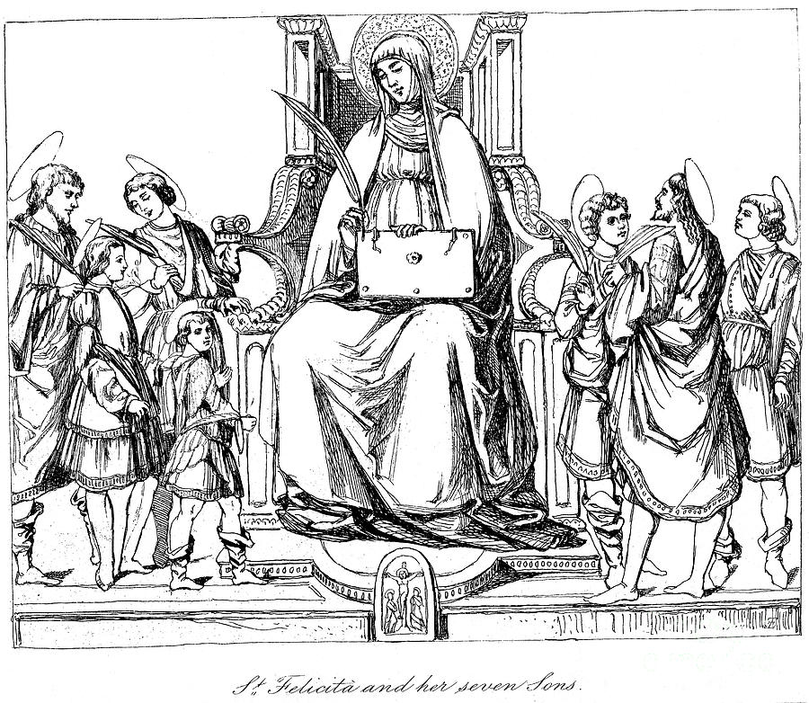 St Felicitas And Her Seven Sons Drawing by Print Collector