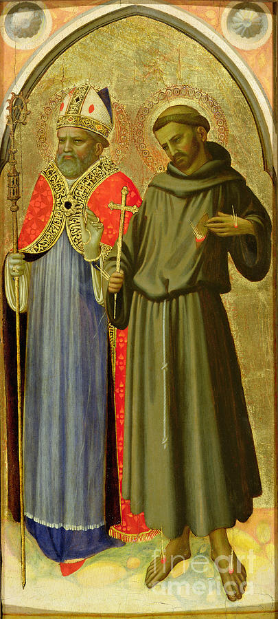 St. Francis And A Bishop Saint Painting by Fra Angelico - Fine Art America