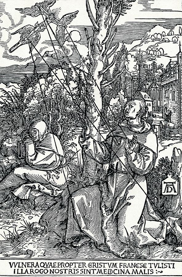St Francis Receiving The Stigmata, 1504 Drawing by Print Collector