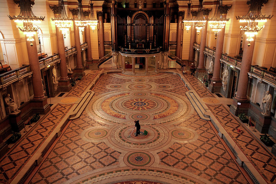 St Georges Halls Ornate Floor Is Set To Photograph by Christopher Furlong