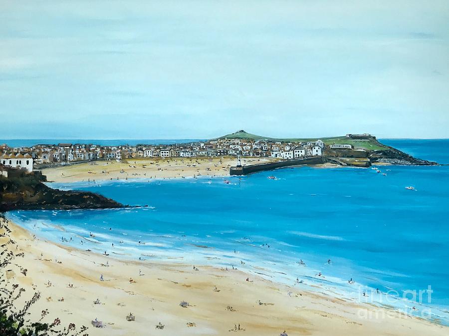 Holiday Painting - St Ives from Porthminster Beach by Chris OReilly
