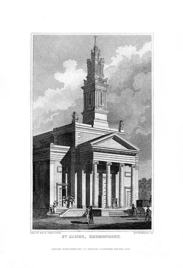 St James, Bermondsey, Surrey Drawing by Print Collector