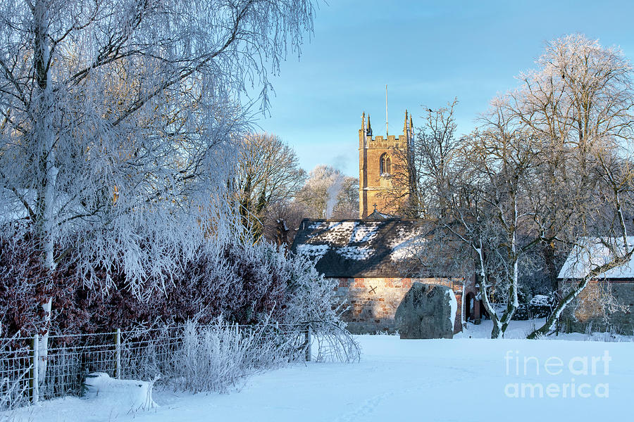 St James Church Avebury in the Snow Photograph by Tim Gainey