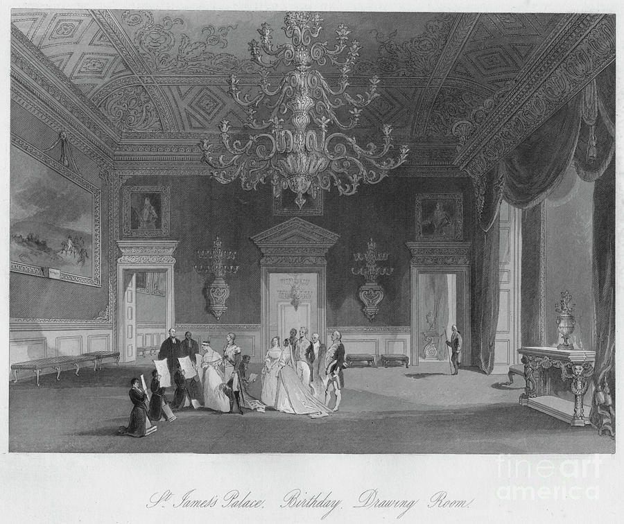 St. Jamess Palace. Birthday. Drawing Drawing by Print Collector