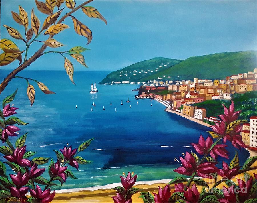 St. Jean Cap Ferrat, French Riviera Painting by Jean Pierre Bergoeing
