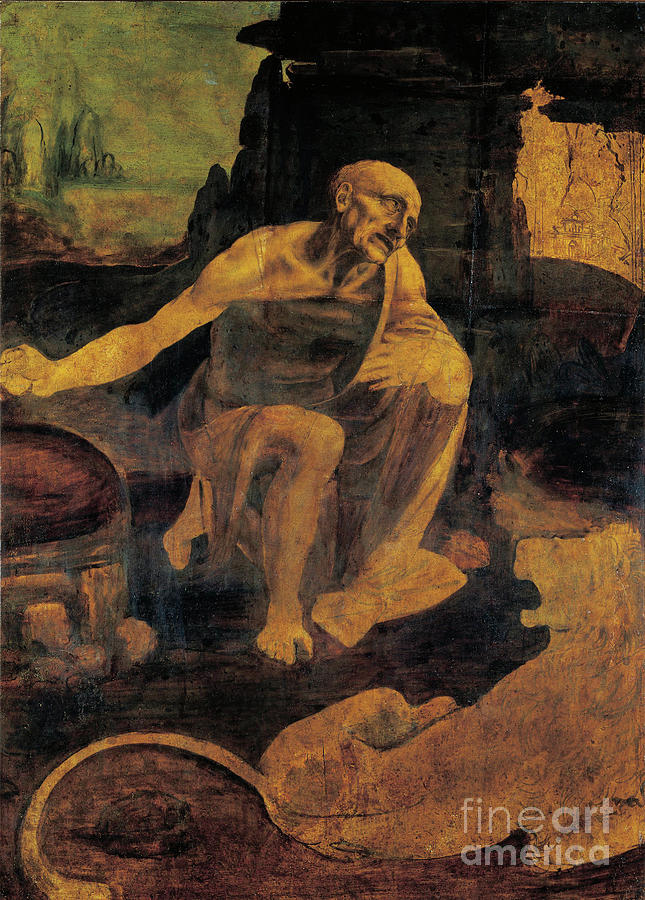 St Jerome, Oil And Tempera On Walnut By Leonardo Da Vinci Painting by Leonardo Da Vinci