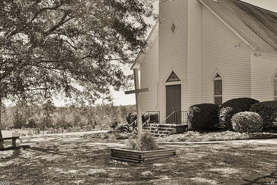 St. John Lutheran Church Irmo South Carolina Black And White 3 Photograph by Lisa Wooten