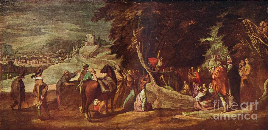St John Preaching In The Wilderness Drawing by Print Collector