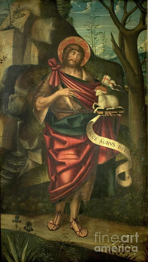 St John The Baptist In The Wilderness Painting by Defendente Ferrari ...