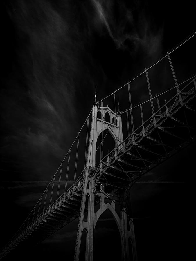 Architecture Photograph - St. Johns Bridge by Dg3691