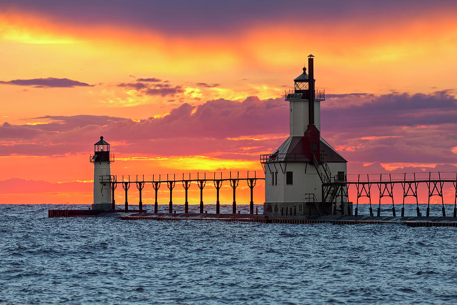 St. Joseph Sunset Photograph by Kenneth Keifer - Pixels