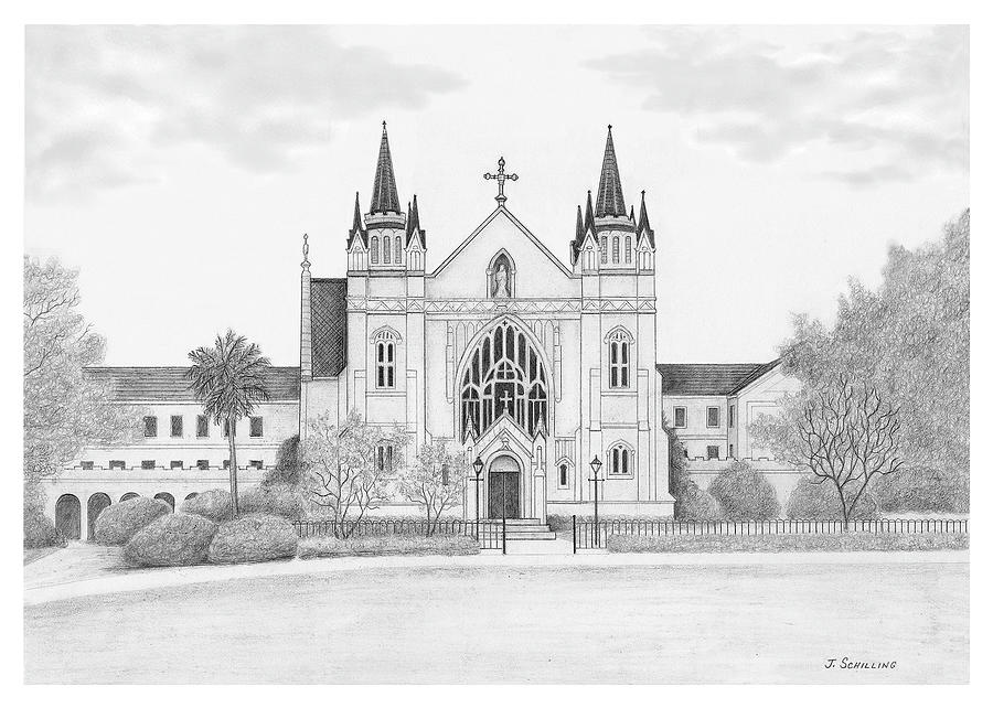 St. Joseph's Chapel Drawing by Joseph Schilling Pixels