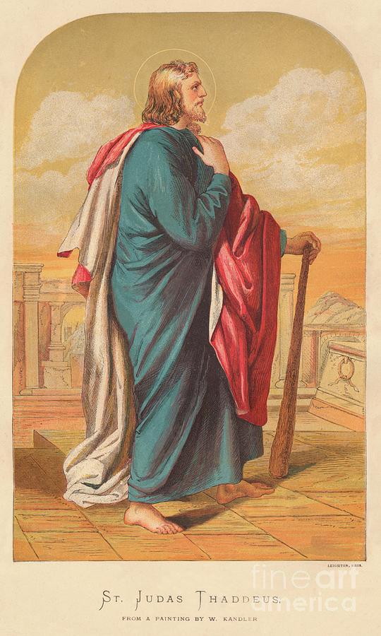 St Judas Thaddeus Drawing by Print Collector Fine Art America