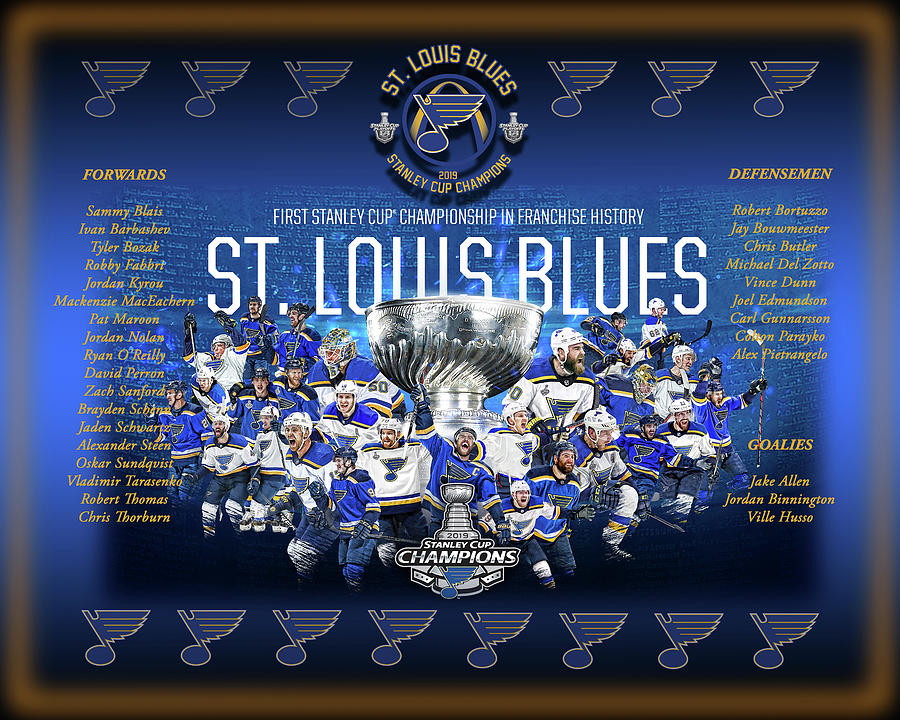 St. Louis Blues 2019 Stanley Cup Champions 16x20 Photo Plaque