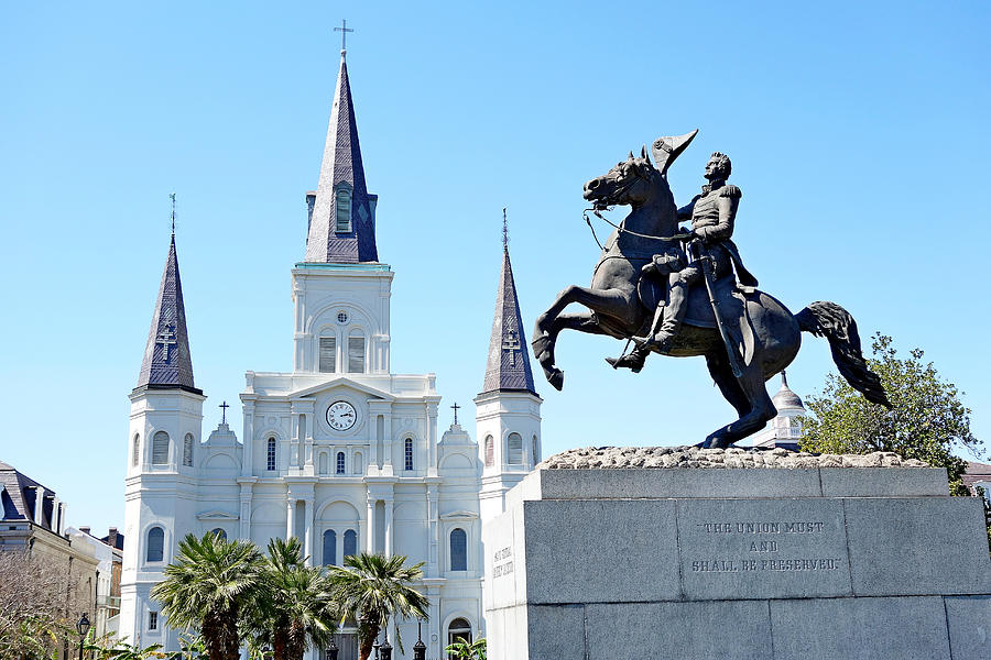 St. Louis Cathedral from Jackson Square 2 Photograph by Robert Meyers-Lussier