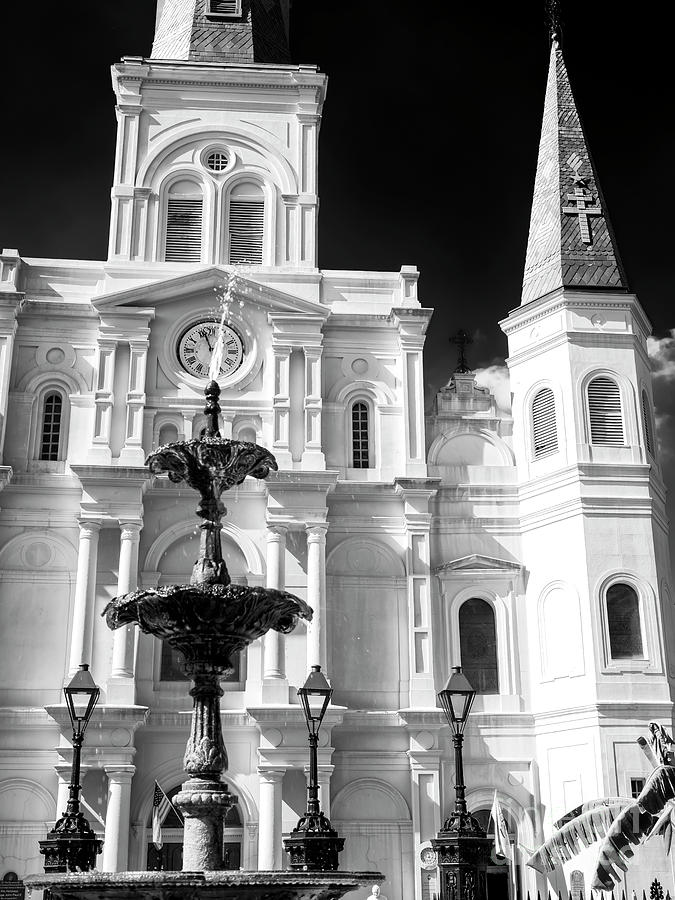 St. Louis Cathedral Profile New Orleans Photograph by John Rizzuto