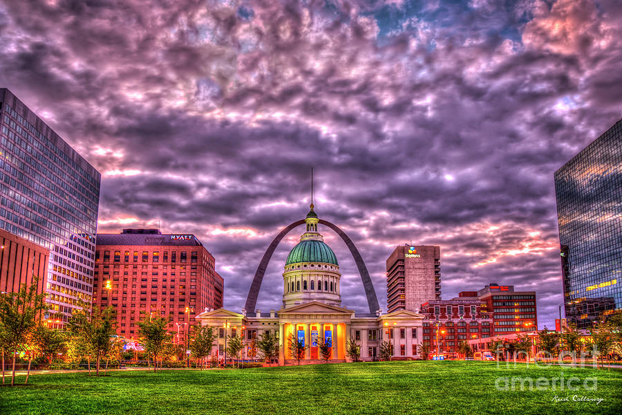 Old St. Louis County Court House Gateway Arch Kiener Plaza St Louis Missouri Art Photograph by Reid Callaway