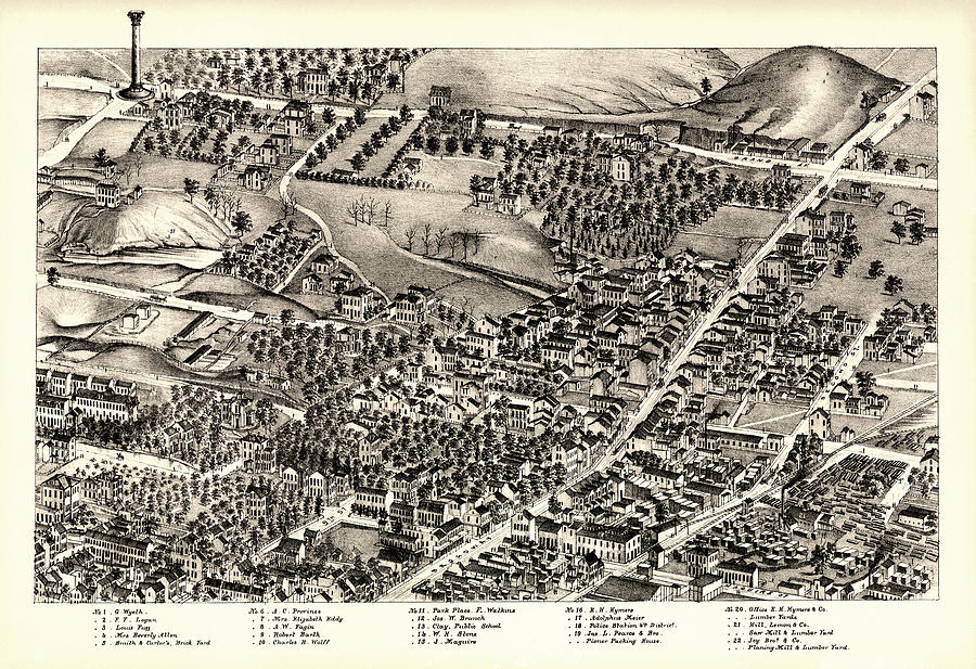 St Louis Missouri Map 1875 Mixed Media By Zal Latzkovich Fine Art America 8610