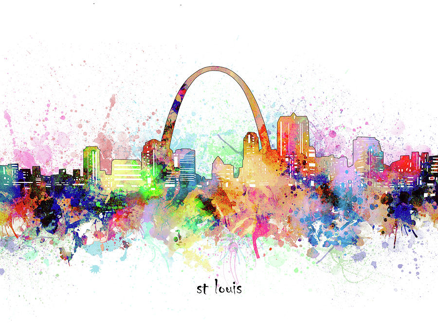 St Louis Skyline Artistic Digital Art