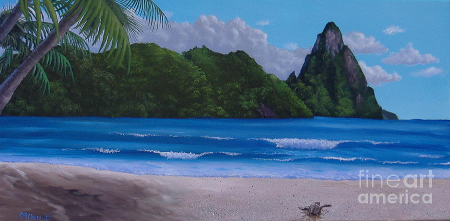 St. Lucia by Day Painting by Michael Allen
