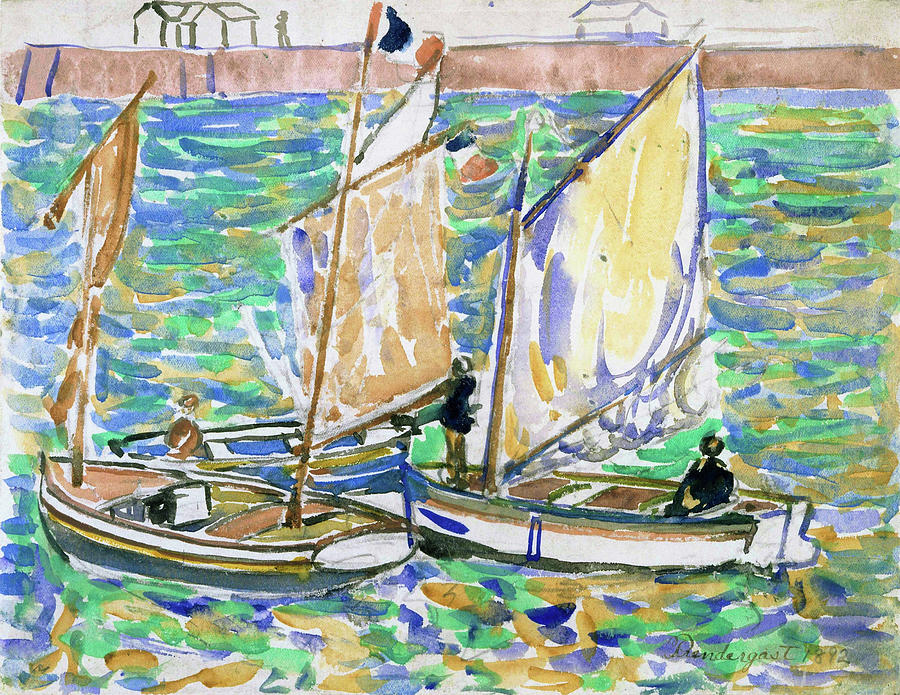 Usa Painting - St. Malo - Digital Remastered Edition by Maurice Brazil Prendergast Usa Painting - St. Malo - Digital Remastered Edition by Maurice Brazil Prendergast