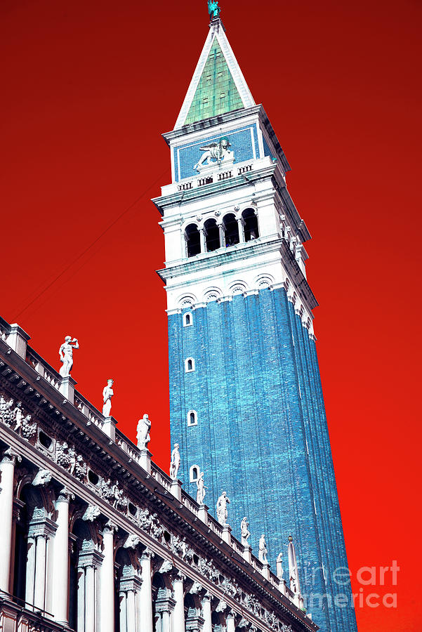 St. Marks Bell Tower Pop Art Venice Photograph by John Rizzuto