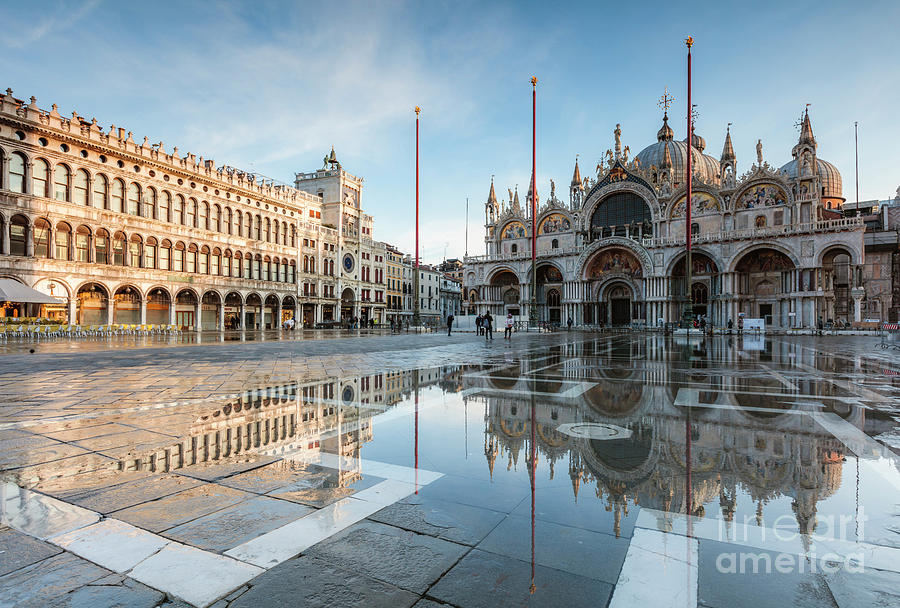 St Marks square at sunrise, Venice, Italy Photograph by Matteo Colombo